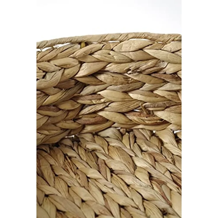 Kobolo Tablett Serviertablett 2er Set Rund mit Griffen, Wasserhyazinthe – Bild 4