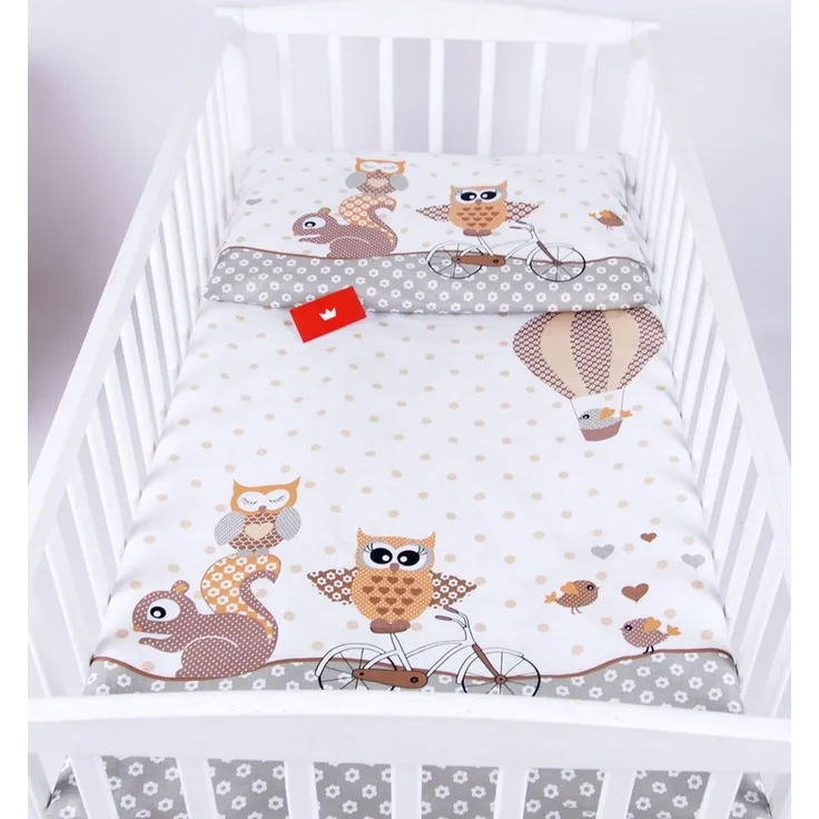 BabyLux Kinderbettwäsche BABYLUX Kinderbettwäsche 2Tlg. 100 x 135 cm Bettwäsche Bettbezug Baby, 54. Eule Braun 100x135