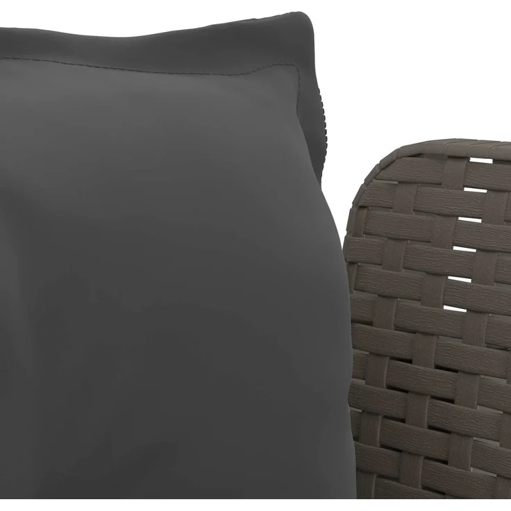 vidaXL 1-Sitzer Sessel mit Kissen Rattan-Look PP Hellgrau 8011881 – Bild 6
