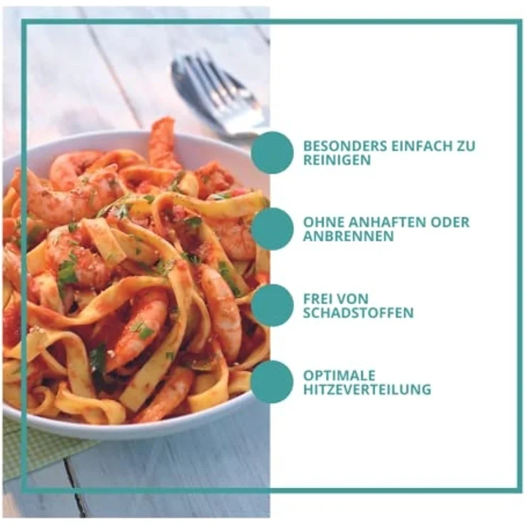 Genius Kochtopf Cerafit Fusion Topf 20cm, Edelstahl 18/0, Antihaftbeschichtung, induktionsgeeignet, spühlmaschinengeeignet – Bild 3