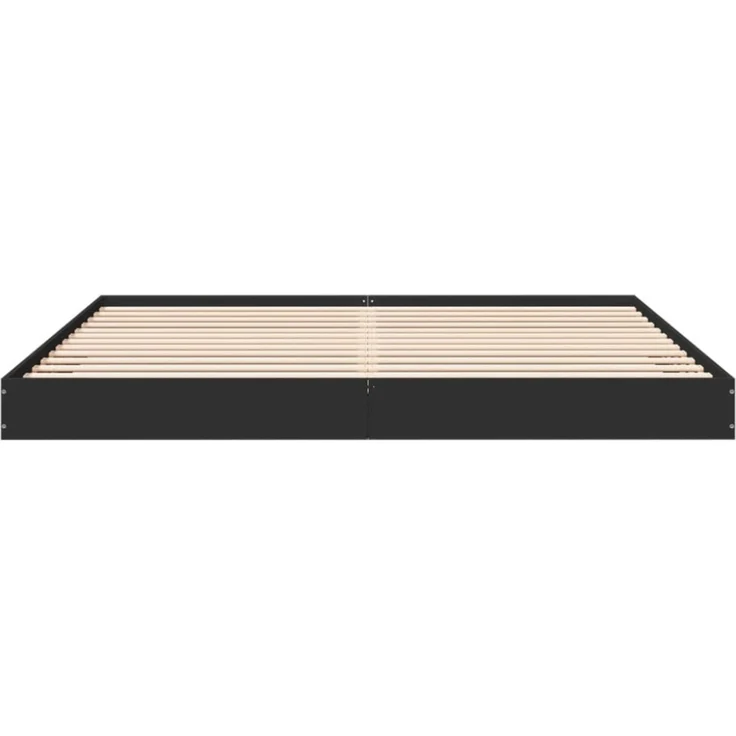 vidaXL Bettgestell Schwarz 200x200 cm Holzwerkstoff 841994 – Bild 6