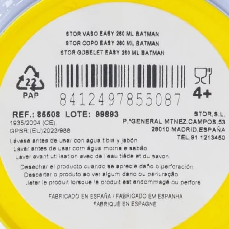 Storline Kinderbecher Batman 260 ml Trinkbecher für Kita & Frühstück, Plastik – Bild 4