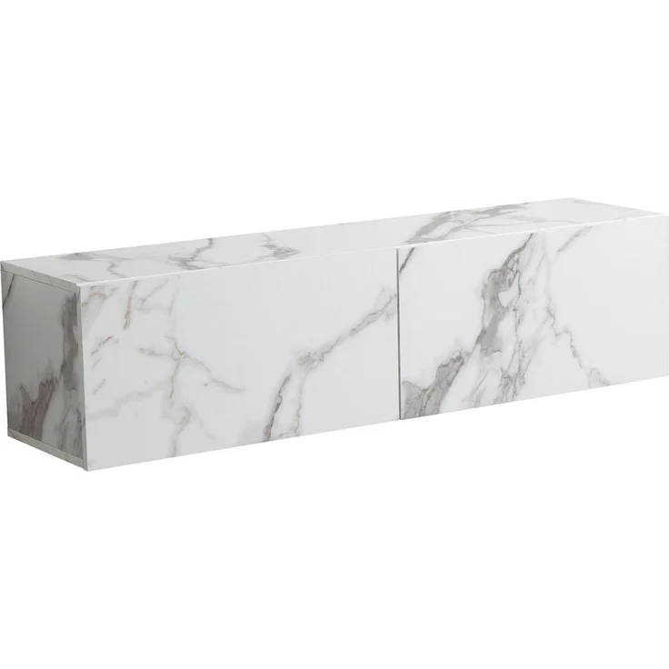 MID.YOU Lowboard, Weiß, Holzwerkstoff in Marmoroptik, hängend, 120x30x30 cm für Wohnzimmer