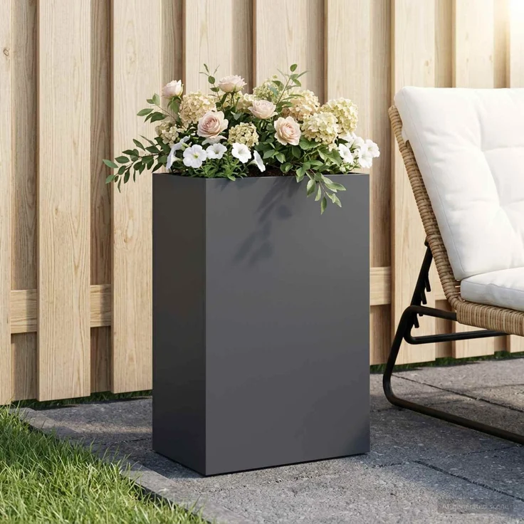 vidaXL Garten-Pflanzgefäß Anthrazit 50 x 40 x 75 cm 8005670 – Bild 1