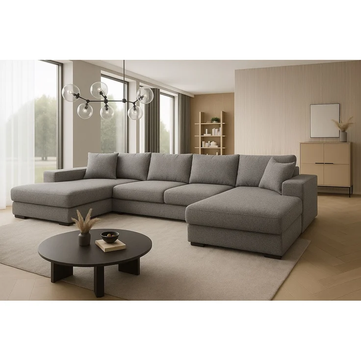 Ecksofa VIENA 328x182 cm mit Schlaffunktion, Bonellfederkern und Bettkasten – Bild 1
