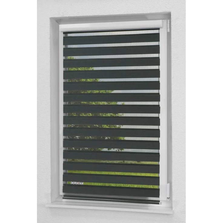 Lysel Outlet Doppelrollo Kassette Anthrazit, (B x H) 50cm x 175cm in grau/anthrazit – Bild 10