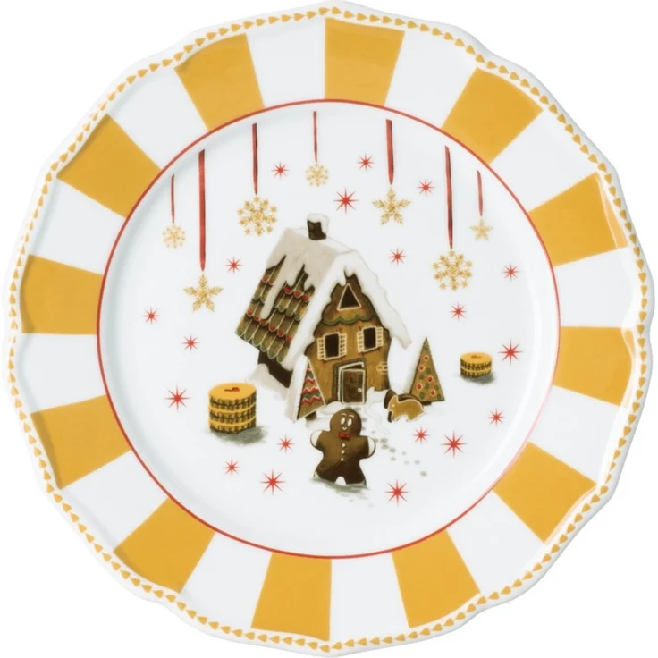 Hutschenreuther Teller flach 22 cm Christmas Love beige – Bild 1