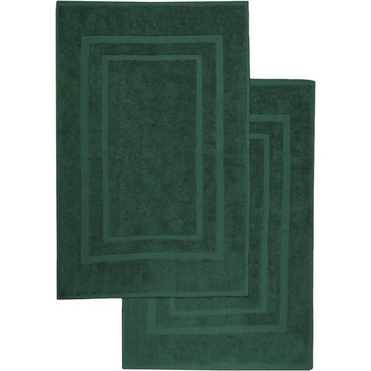 NatureMark Badematte Badematte 800gsm, strapazierfähig, Baumwolle, rechteckig, Badematte 2-tlg, Duschmatte Duschvorleger, Premium Qualität, 50x80cm, Dunkel grün – Bild 3