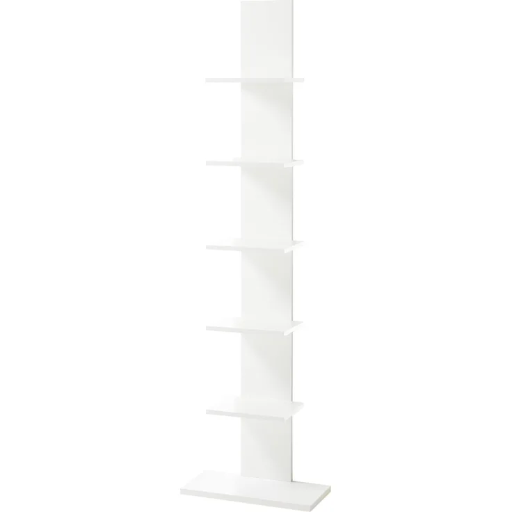 Regal >Wilmington< in Weiß - 50x180x23cm (BxHxT)
