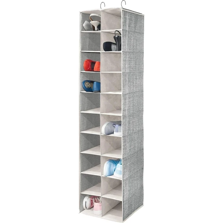 Hängeaufbewahrung Organizer mDesign Aufbewahrung Kleidung Schuhe Schwarz Creme – Bild 1