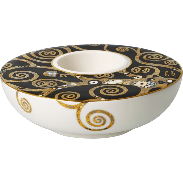 Goebel / Gustav Klimt Der Lebensbaum,Kerzenhalter,12,0cm x 12,0cm x 4,0cm / Porzellan / 12,0cm x 12,0cm x 4,0cm – Bild 4