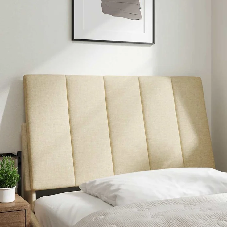 vidaXL Kopfteil-Kissen "Hanko" Creme 80 cm Stoff – Bild 2
