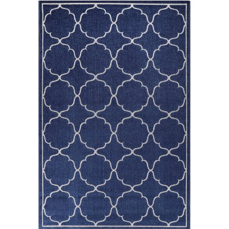 Sanat 'Berlin' Teppich, Höhe: 6 mm, In -und Outdoor geeignet, Blau, 120 x 170 cm – Bild 1