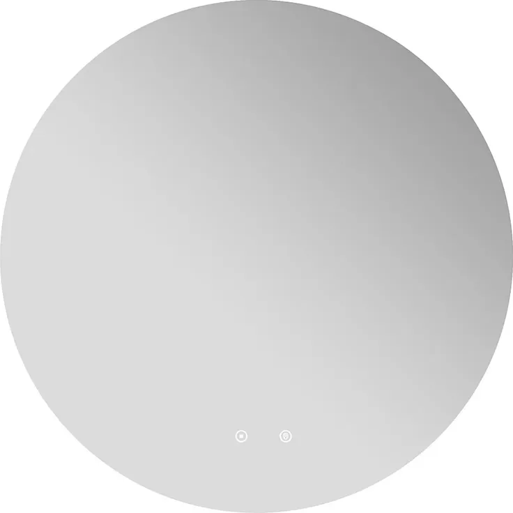 Vente-unique - Badezimmerspiegel oval mit LED-Beleuchtung - konturlos - beschlagfrei - D 90 cm - ROMULA
