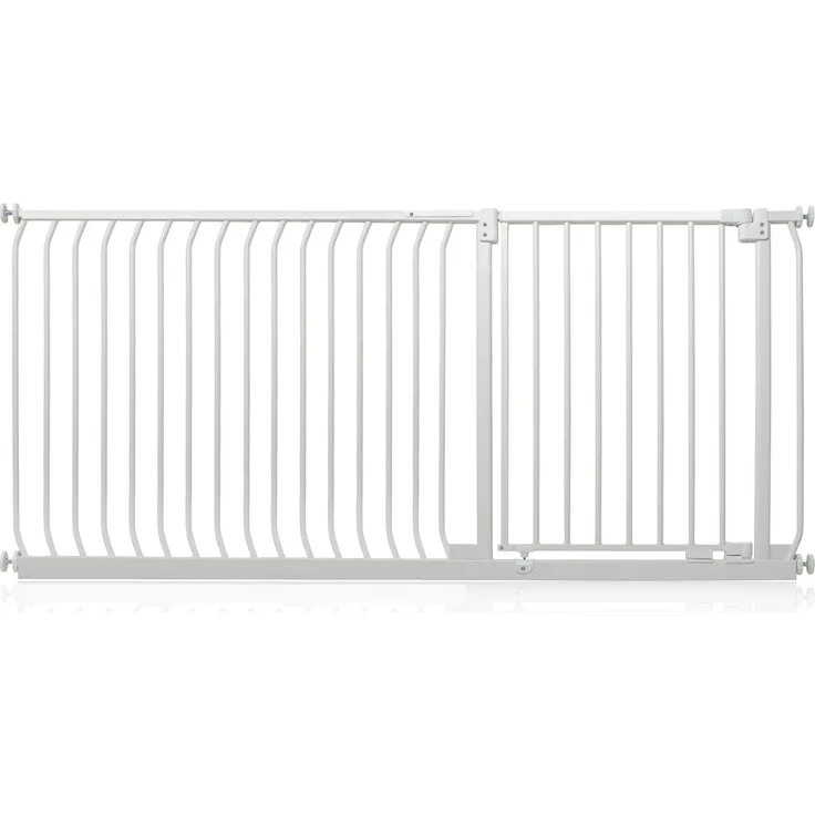 Safetots Elite Sicherheitsschutzgitter, 171cm - 180cm, Mattweiß, Treppenschutzgitter mit Druckmontage, Sicherheitsbarriere, Einfache Installation