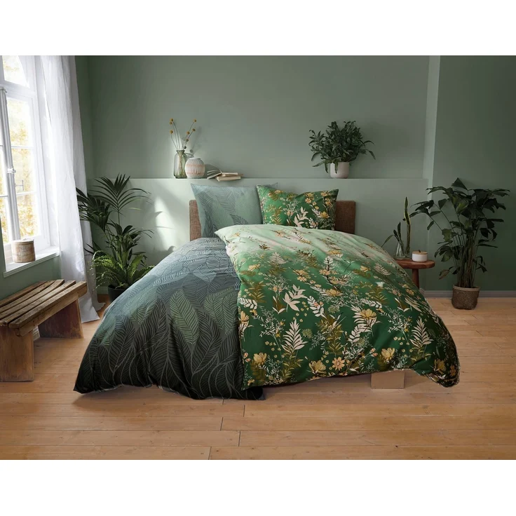 Kleine Wolke Bettwäsche Zahra, Mako-Satin, 2 teilig, mit floralem Print – Bild 3