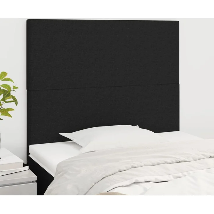 vidaXL Kopfteile 2 Stk. Schwarz 80x5x78/88 cm Stoff 3116028 – Bild 1