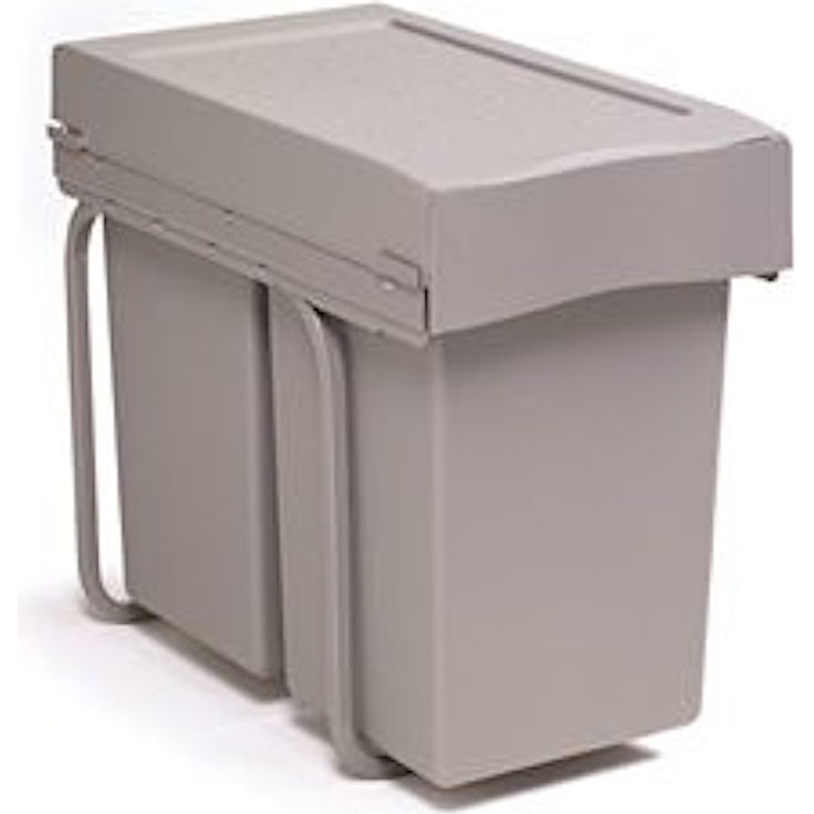 Victory Abfallsammler 72223060 Double Man Deluxe 28 Liter hellgrau – Bild 2