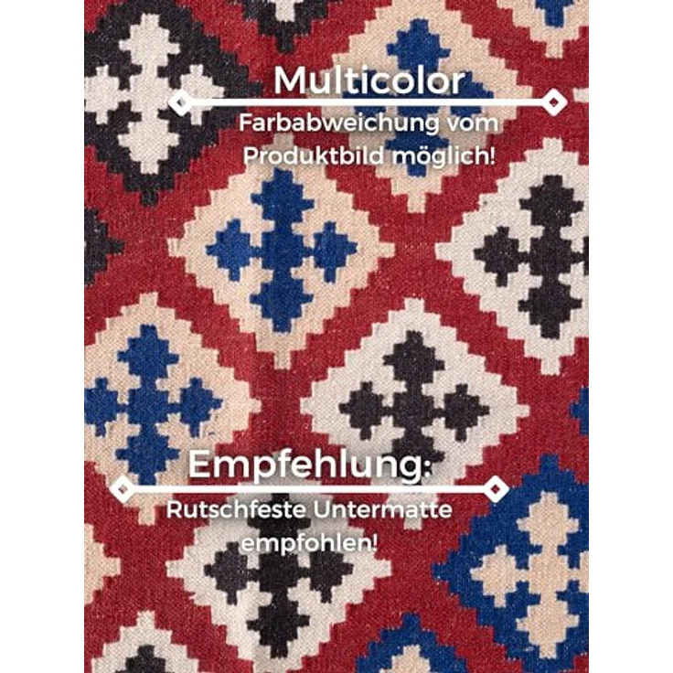 HANSE Home Teppich Kelim Rami, rechteckig, Höhe: 3 mm, Wolle, Baumwolle, Natur, Handgewebt, orientalisch, Boho, traditionell – Bild 6