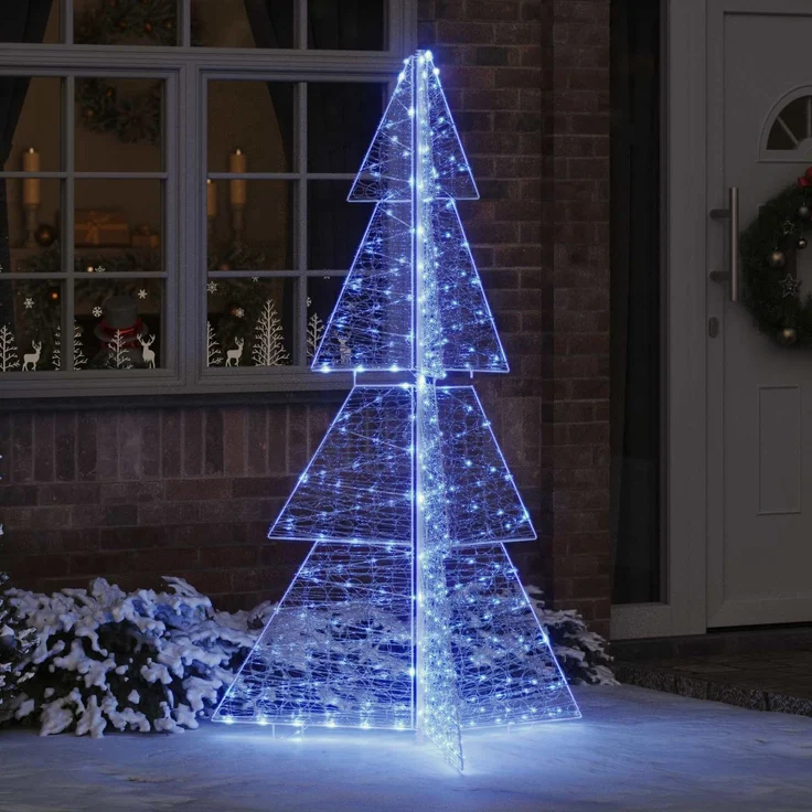 vidaXL Weihnachtsbaum Blau 180 cm Acryl 240 LEDs 42019212 – Bild 1