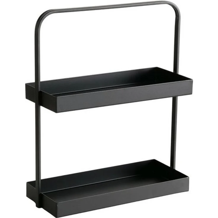 BOLTZE GRUPPE GmbH Etagere JAGO, H 38,5 cm, Schwarz, pulverbeschichtet, Eisen, (1-tlg), mit 2 Etagen und Tragegriff – Bild 3