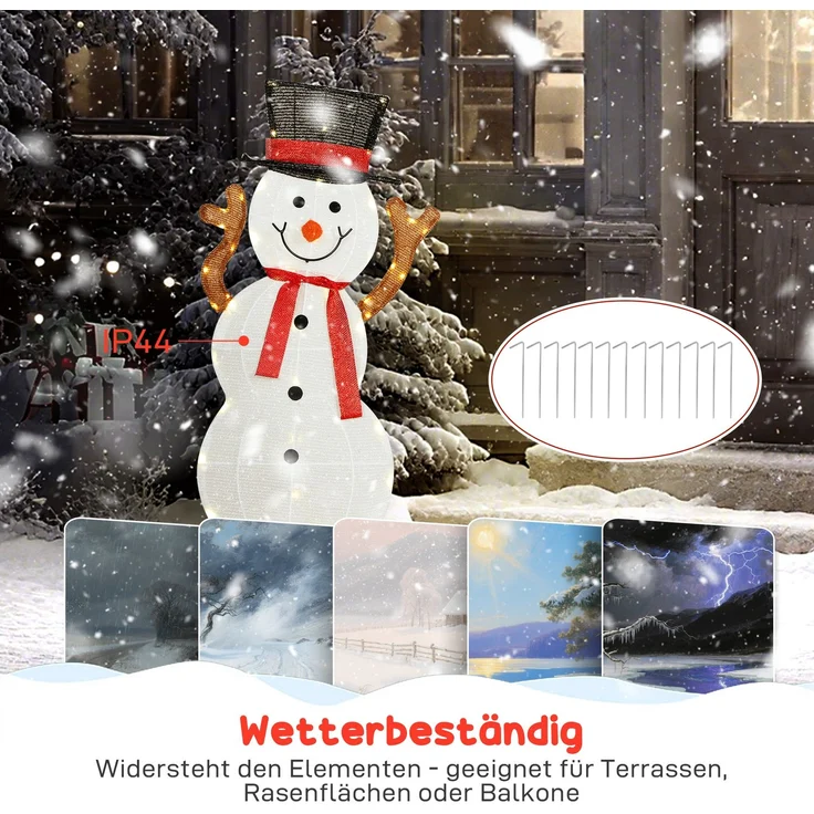 Outsunny Weihnachtsbeleuchtung, Polyester, Stahl, Mehrfarbig, 64L x 30B x 91,5H cm – Bild 6