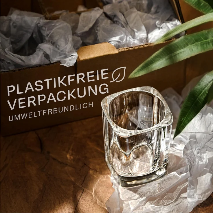 Praknu Schnapsglas 12 Schnapsgläser Eckig aus Glas 6cl - Spülmaschinenfest - Standfest, 12-tlg, Glas, Spülmaschinenfest - Standfest dank dickem Boden - Pinneken, Pinnchen – Bild 5