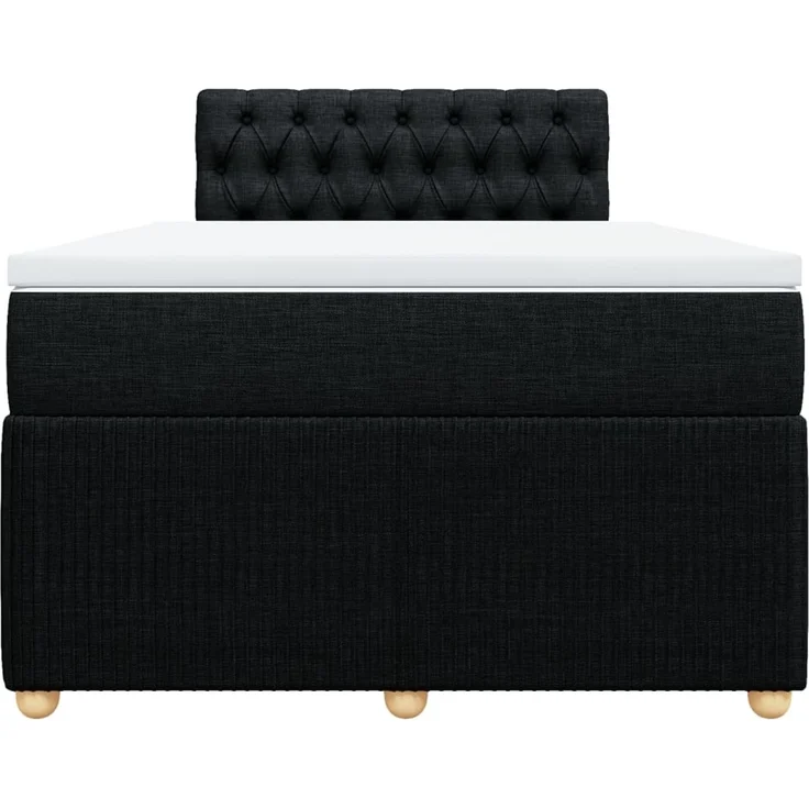 vidaXL Boxspringbett mit Matratze Schwarz 120x200 cm Stoff 3289732 – Bild 6