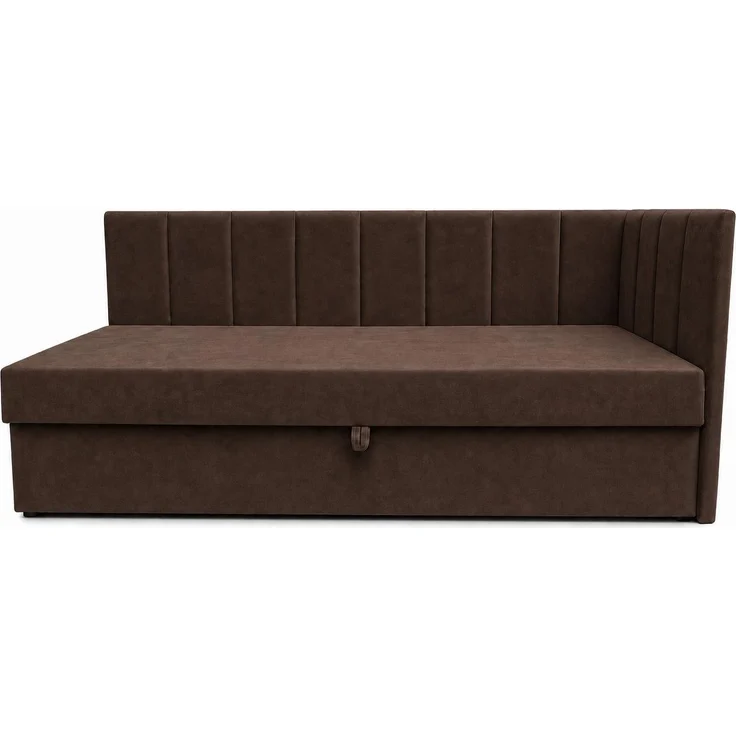 KRISAN MÖBEL Polsterbett TEDY in Braun 90 x 200 cm mit Bettkasten, gepolstertem Kopfteil und praktischem Stauraum, modernes Einzelbett für Kinder- und Jugendzimmer Bronze – Bild 2