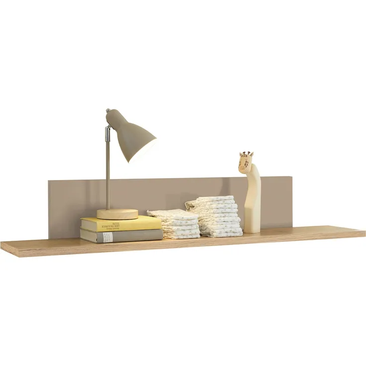 Wandboard >HILDA< in Kaschmir / Mauvella Oak Dekor - 120x20x19cm (BxHxT)