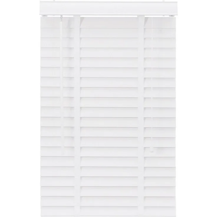 Sekey Jalousie Holzjalousie 50 mm Lamellen Fensterjalousie Blickschutz Jalousie, Klemmträger mit Feststellschraube