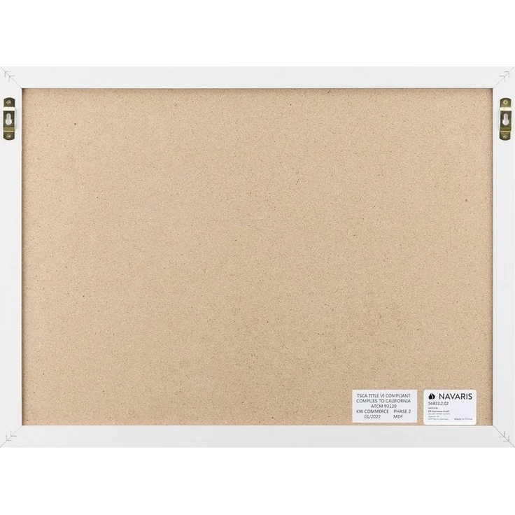 Navaris Memoboard Memoboard mit Leinenoberfläche - Memoboard 58x43 cm Leinen - Weiß Rosa, (1-tlg) – Bild 3