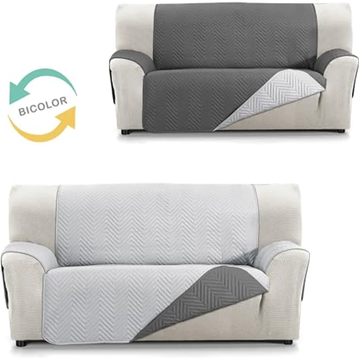Martina Home Milano 3-Sitzer-Sofabezug – Grau/Anthrazit – Bild 3
