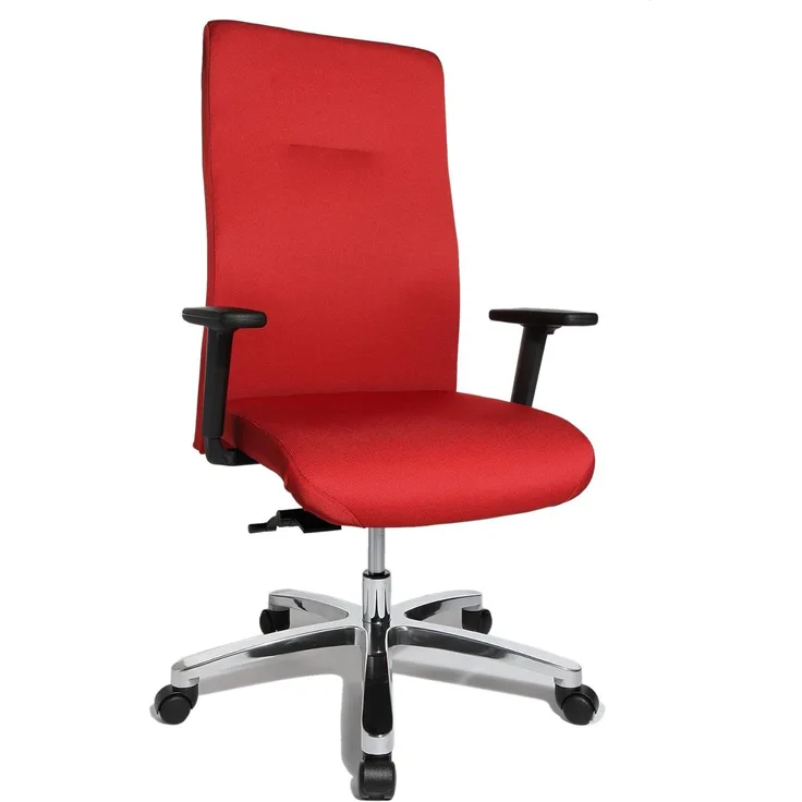 Topstar Big Star 20 inklusive höhenverstellbare Armlehne Bürostuhl, Stoff, rot, 67 x 67,5 x 130 cm