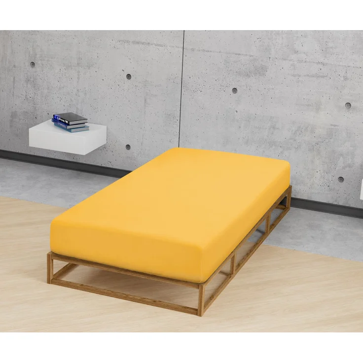 biberna Feinjersey-Spannbetttuch, 100 % Baumwolle, goldfarben, 1x 140x200 cm - 160x200 cm – Bild 3