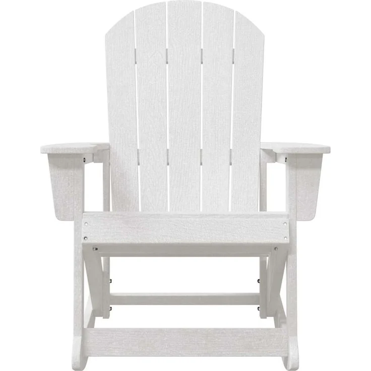 vidaXL Adirondack Schaukelstühle 2 pcs Weiß HDPE 3335834 – Bild 4