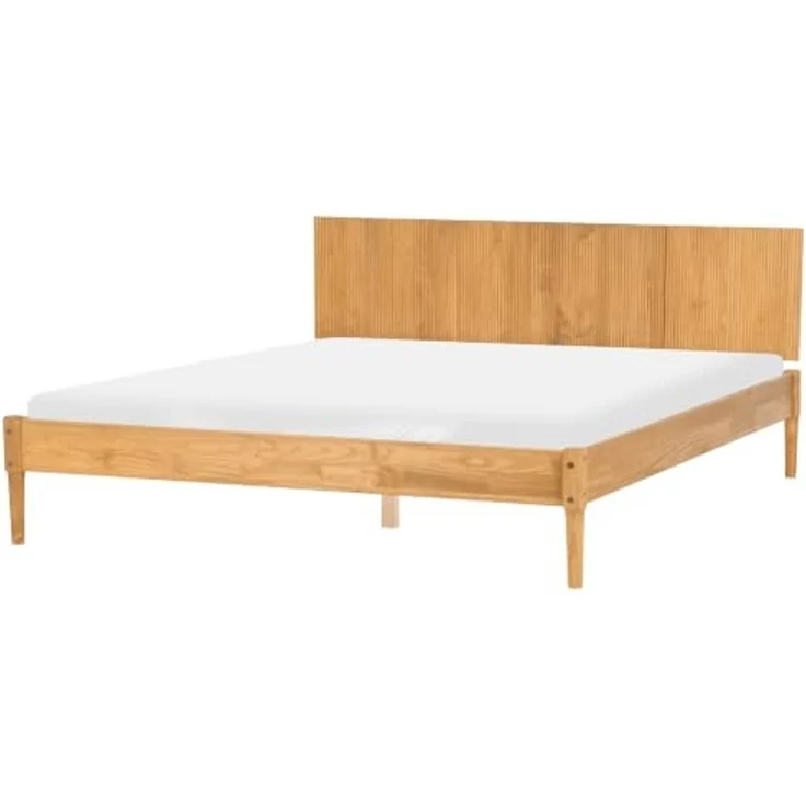 Schlafzimmer Set Kiefernholz AMBAZAC 180 x 200 cm Hellbraun – Bild 4