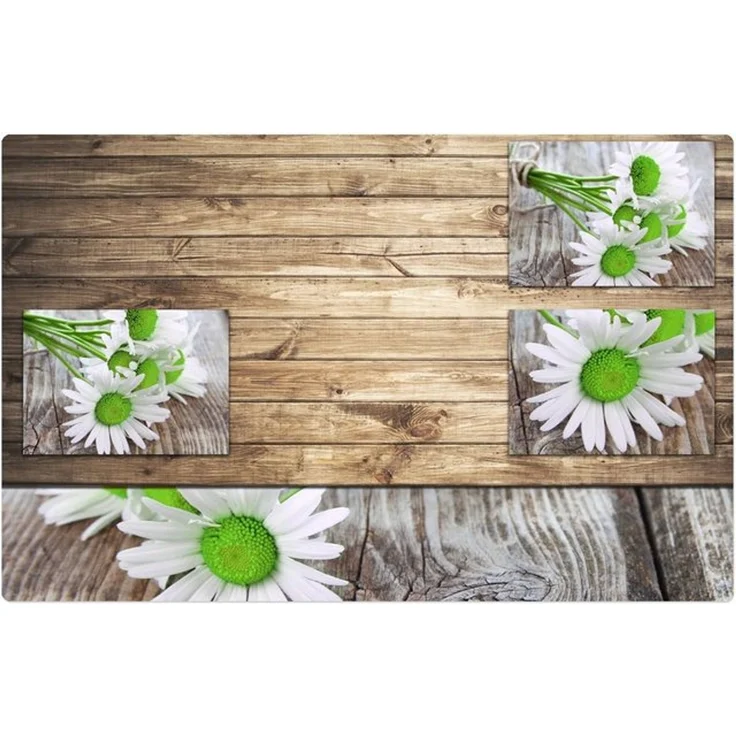 matches21 HOME & HOBBY Platzset Tischset Margeriten Blumen 6er Tischunterlage Tischdeko, (6-St), modernes Esstisch Platzdeckchen als abwaschbarer Tischuntersetzer – Bild 4