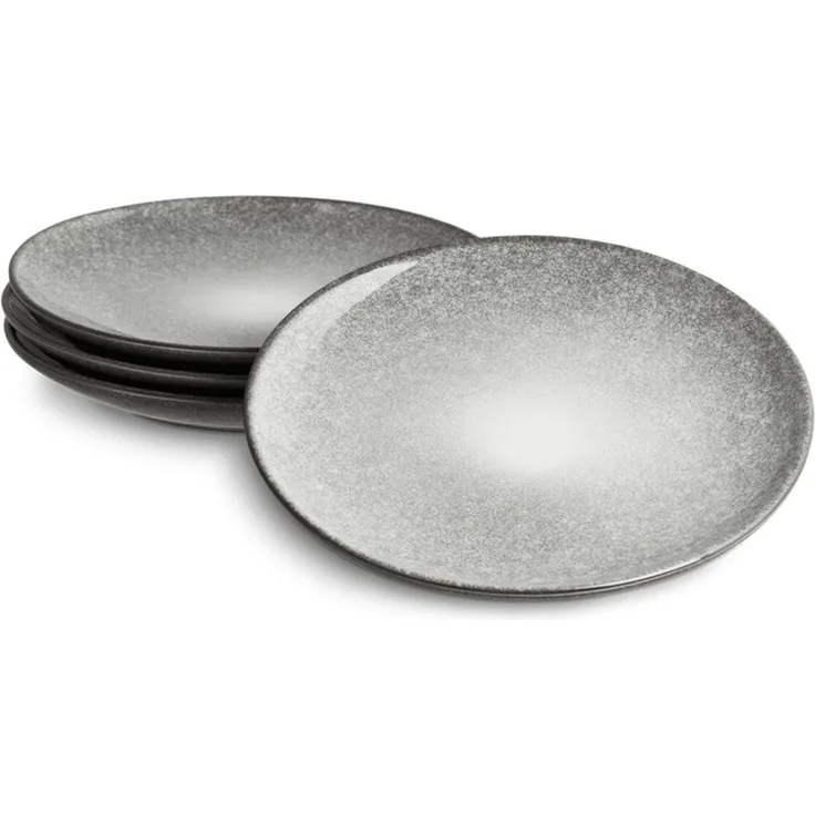 Springlane Geschirr-Set Misty Cliff, Steingut, in verschiedenen Ausführungen und Sets, Steingut, Teller zum Frühstücken 4er-Set