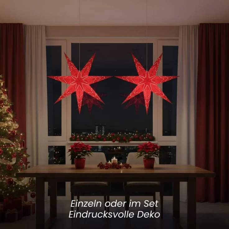 Papierstern "Sensy Star 100", rot – Bild 2