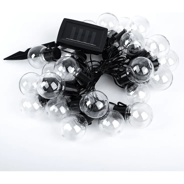 LED Solar Lichterkette, 24x Glühbirnen, L 660 cm