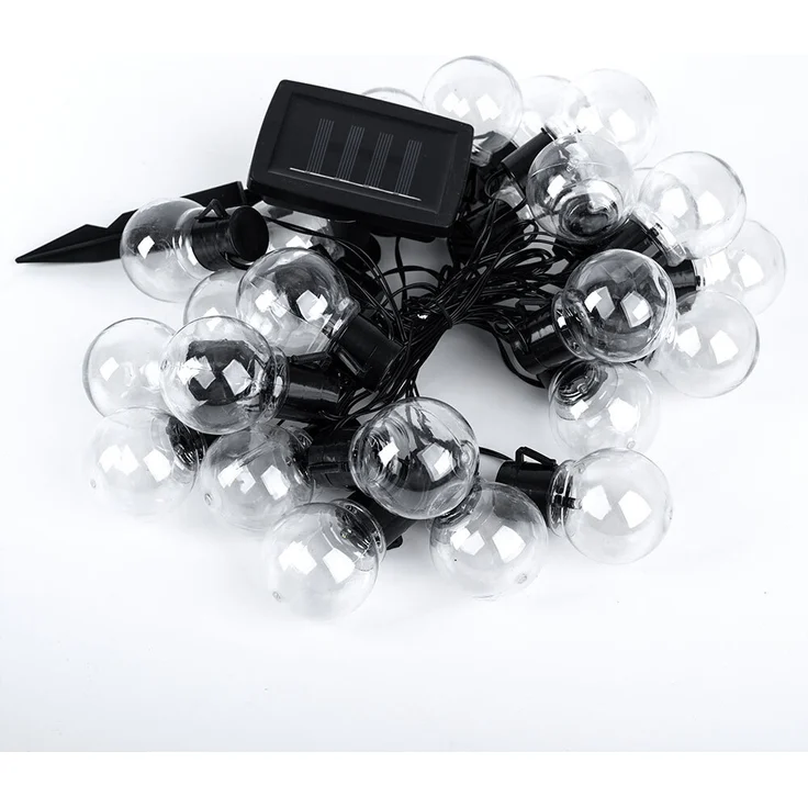 LED Solar Lichterkette, 24x Glühbirnen, L 660 cm – Bild 1