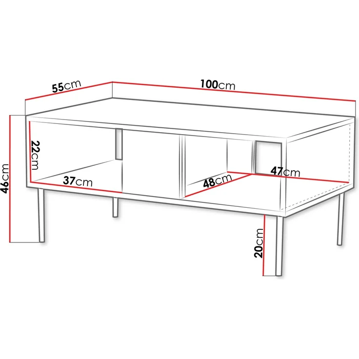 Couchtisch Aropo (Farbe: Cashmere) – Bild 5