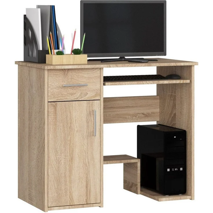 Raumhirsch Furniture Schreibtisch 90 cm Breite - Computertisch - Optimale Arbeitsfläche - Büro (Für Kinderzimmer - Büro - Heimbüro), (viele Farbvarianten - Maße: 90 x 74 x 50 cm) - Hochwertig & stabil – Bild 1