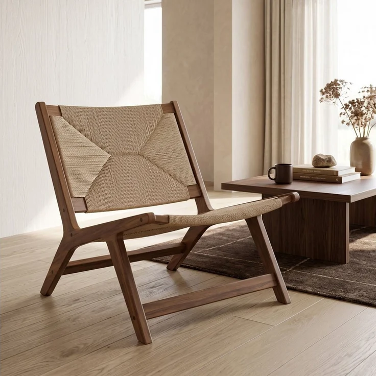 LIM HOME Loungesessel Massivholz + Papierschnur (Packung, 1-St, 1), einfache Montage – Bild 1