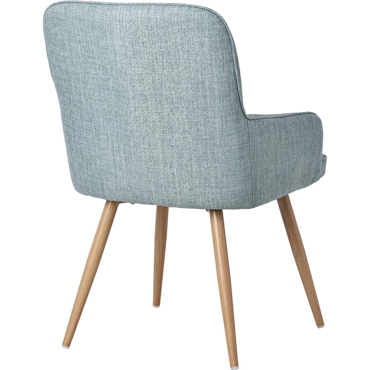 HOMAVO Esszimmerstuhl 4 Stück mit Armlehnen Stoff Mintgrün 57x62x87cm, YZ3 – Bild 4