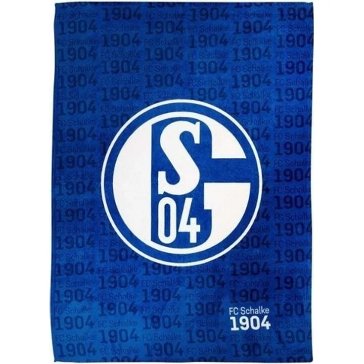 FC Schalke 04 Kunstfaserbettdecke FC Schalke 04 Decke Flanellfleece Logo – Bild 4