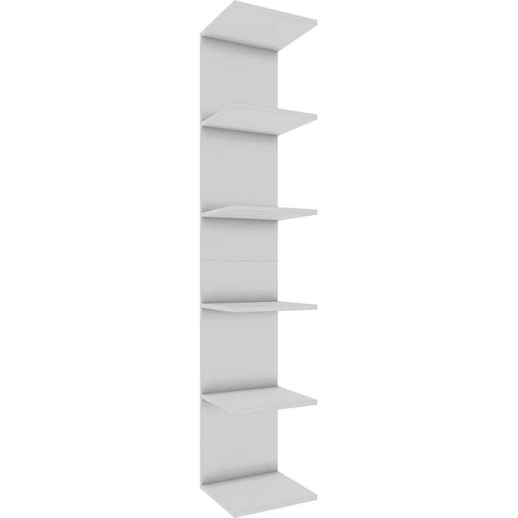 VCM Wandregal Lazas 918415 Weiß H. 180 x B. 35 x T. 30 cm – Bild 4
