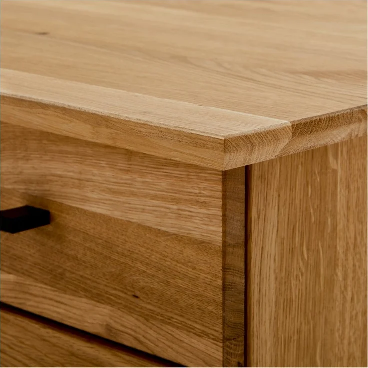 Linea Natura 'WINTERTUR' Schreibtisch, Massivholz Eiche, 140 x 77 x 65 cm, mit 2 Schubladen – Bild 9