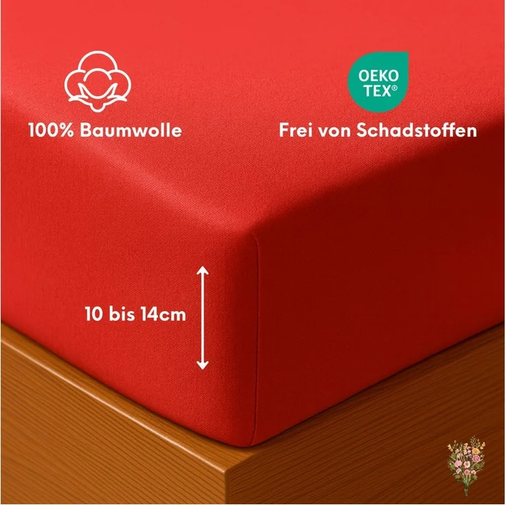 Strauss Home Spannbettlaken Premium Topper Spannbettlaken 150GSM für Matratzen-Topper 10cm Höhe, Gummizug: Rundumgummi, für Topper mit einer Höhe von 10cm, OEKO-TEX zertifiziert – Bild 2